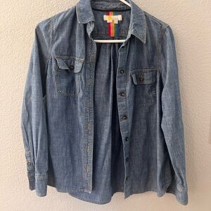 Boden Blue Casual Button Down Shirt Relaxed Fit